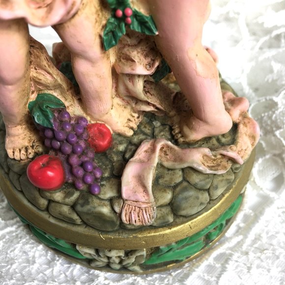 Cupids Angels Resin Romantic Candle Stick Holder Vtg - Picture 15 of 15